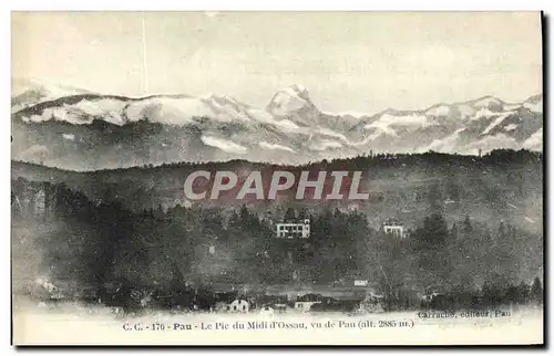 Cartes postales Pau Le Pic du midi d Ossau Vu De Pau