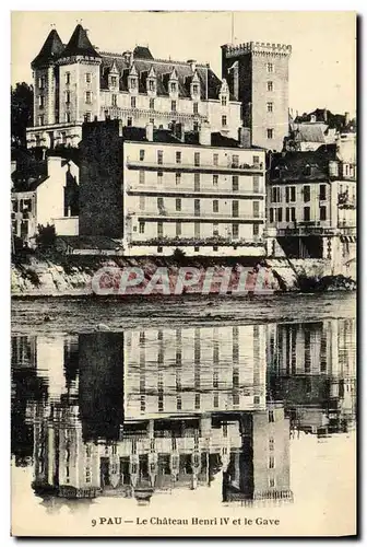 Cartes postales Pau Le Chateau Henri IV Et Le Gave