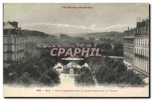 Cartes postales Pau Vue Generale Sur La Place Royale Et La Chaine