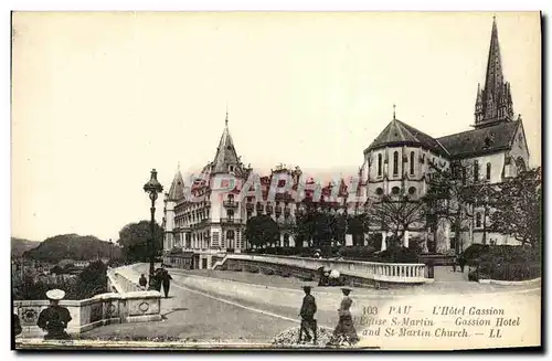 Ansichtskarte AK Pau L Hotel Gassion L Eglise St Martin