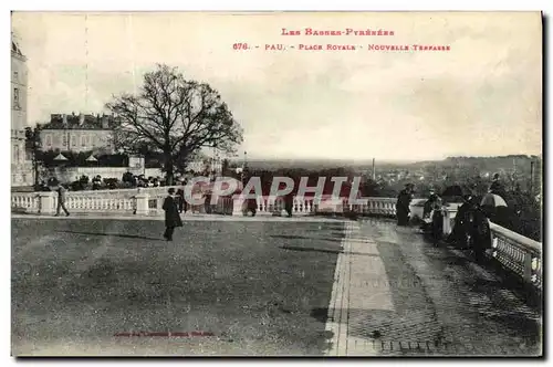 Cartes postales Pau Chateau Place Royale Nouvelle terrasse