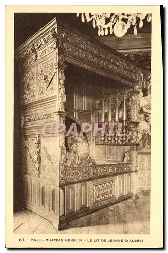 Cartes postales Pau Chateau Henri IV Le Lit De Jeanne D Albret