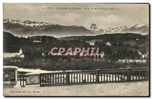 Ansichtskarte AK Pau La Chaine des Pyrennes Le Pic du Midi d Ossau