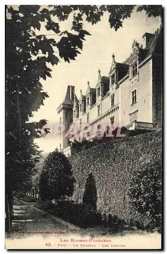 Cartes postales Pau Basshs Pyrenees Le Chateau Les Jardins