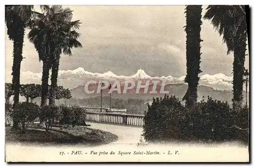 Cartes postales Pau Vue Prise du Square Saint Martin