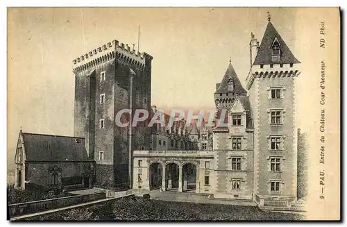 Cartes postales Pau Entree du Chateau Cour d honneur