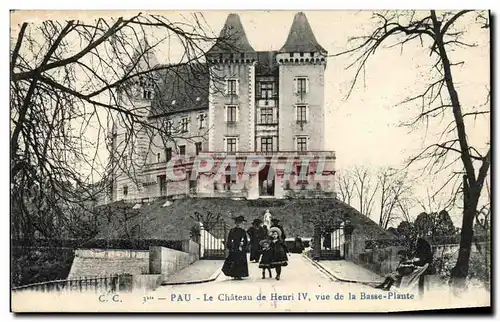 Ansichtskarte AK Pau Le Chateau de Henri IV Vue de la Basse Plante