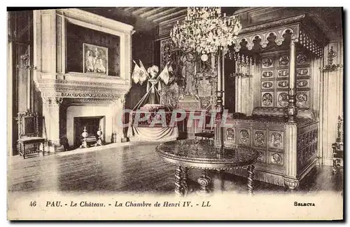 Ansichtskarte AK Pau Le Chateau La Chambre de Henri IV