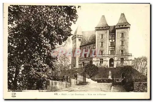 Cartes postales Pau Le Chateau Vue De L Ouest