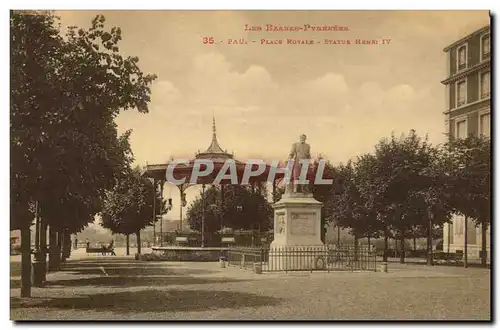 Cartes postales Pau Plage Royale Statue HenriIV