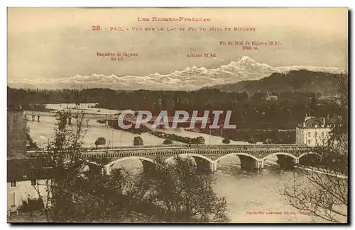 Cartes postales Pau Vue Sur Le Lac Et Pic Du Midi De Bigorre