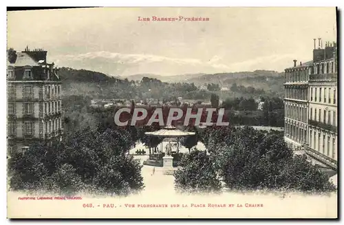 Cartes postales Pau Vue plongeante Sur La Place Royale Et La Chaine