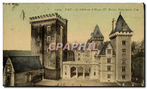 Cartes postales Pau Le Chateau d Henri IV Entree principale