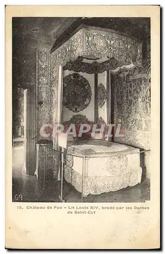 Ansichtskarte AK Pau Chateau de Lit Louis XIV brode par les Dames de Saint Cyr