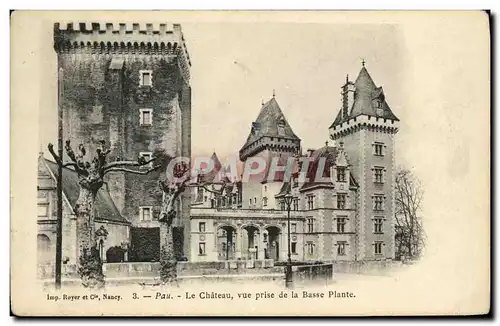 Cartes postales Pau Le Chateau Vue Prise de la Basse Plante