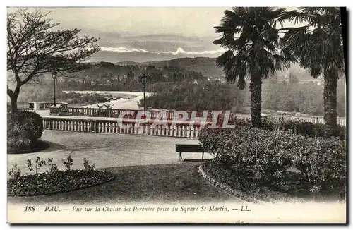 Ansichtskarte AK Pau Vue Sur la Chaine des Pyrenees prise du Square St Martin