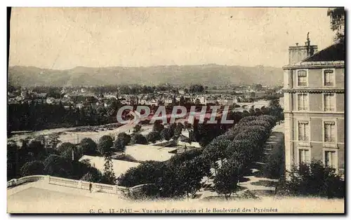 Cartes postales Pau Vue Sur le Jurancon et le Boulevard des Pyrenees