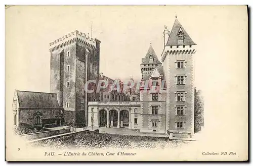 Cartes postales Pau L Entree du Chateau Cour d Honneur