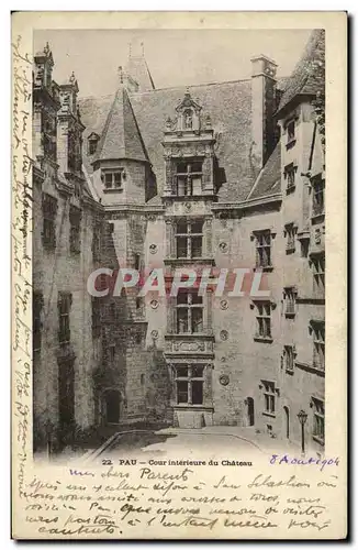 Cartes postales Pau Cour Interieure du Chateau