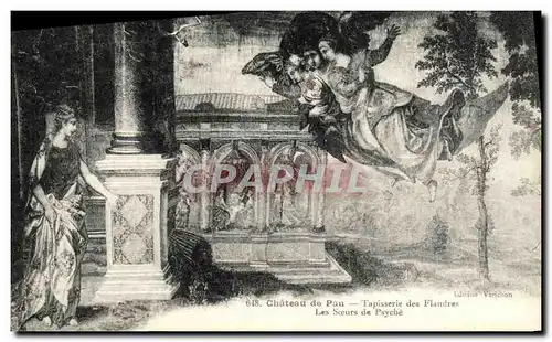 Cartes postales Pau Chateau Tapisserie des Flandres Les Soeurs de Psyche