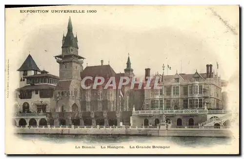 Cartes postales La Bosnie La Hongrie La Grande Bretagne Exposition universelle 1900