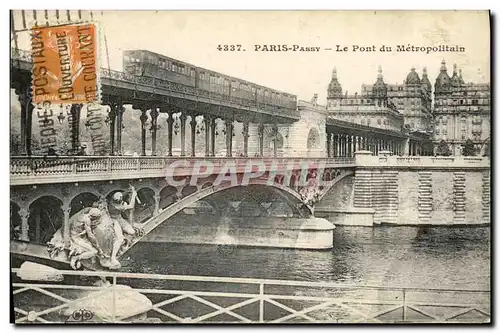 Cartes postales Paris Passy Le Pont du Metroplitain Metro