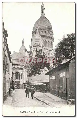 Ansichtskarte AK Paris Rue de la Barre Montmartre Sacre Coeur