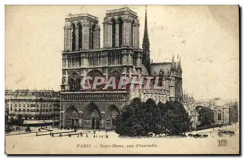 Cartes postales Paris Notre Dame Vue d ensemble