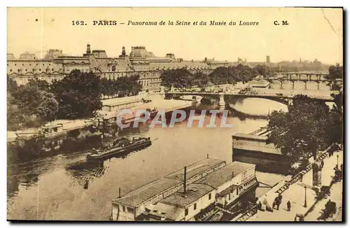 Ansichtskarte AK Paris Panorama de la Seine et du Musee du Loure