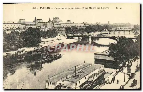 Ansichtskarte AK Paris Panorama de la Seine et du Musee du Louvre