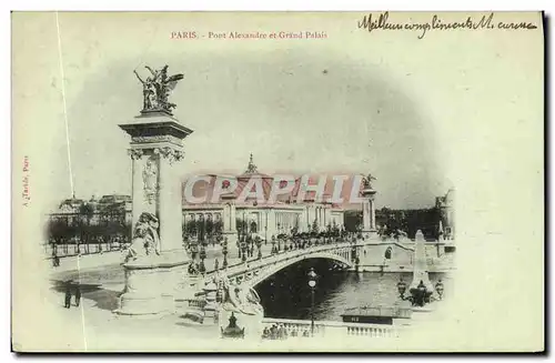 Cartes postales Paris Pont Alexandre et Grand Palais