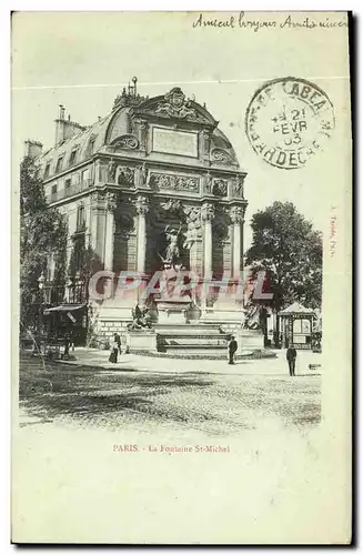 Cartes postales Paris La Fontaine St Michel