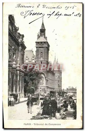 Ansichtskarte AK Paris Trbunal de Commerce Marche aux fleurs