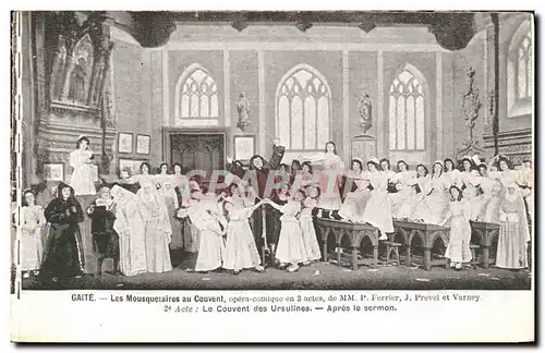 Cartes postales Paris Gaite Les Mousquetaires au Couvent Le couvent des Ursulines Apres le sermon