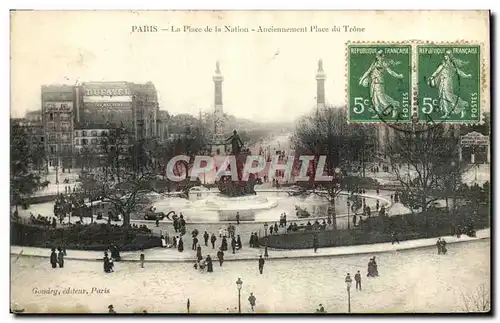 Ansichtskarte AK Paris La Place de la Nation Anciennement Place du Trone