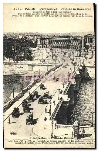 Cartes postales Paris Perspective Pont de la Concorde