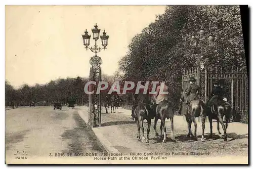 Ansichtskarte AK Paris Bois De Boulogne Route Cavaliere au Pavillon Dauphine Chevaux