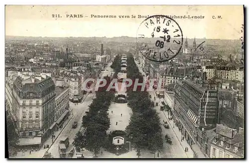 Cartes postales Paris Panorame Vers le Boulevard Richard Lenoir