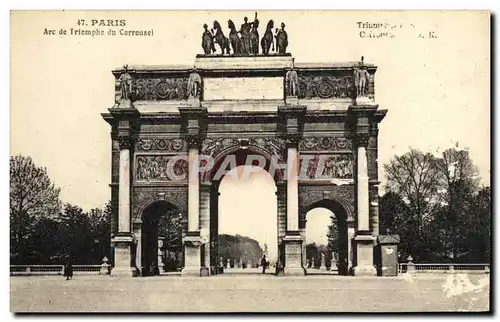 Cartes postales Paris Arc de triomphe du Carrousel