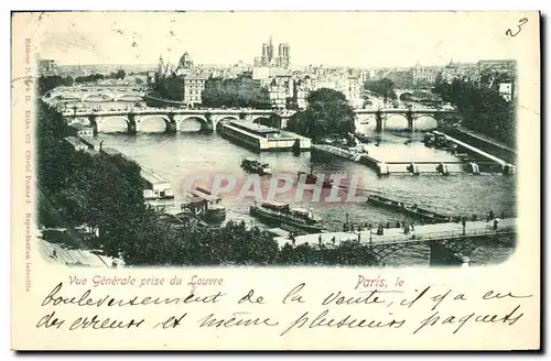 Ansichtskarte AK Paris Vue Generale prise du Louvre