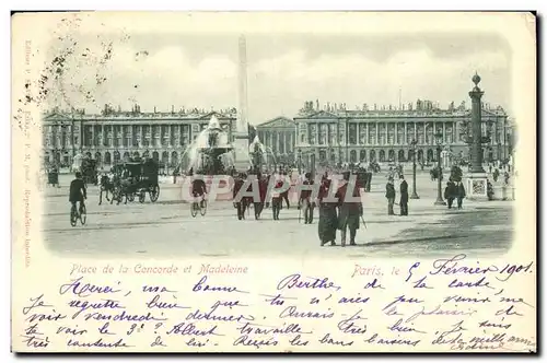 Ansichtskarte AK Paris Place de la Concorde et Madeleine