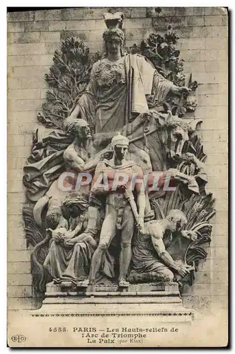 Ansichtskarte AK Paris Les Hauts reliefs de L Arc de Triomphe La paix