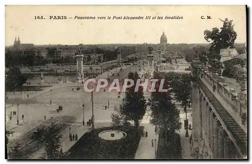 Ansichtskarte AK Paris Panorama Vers le Pont Alexandre llI et les Invalides