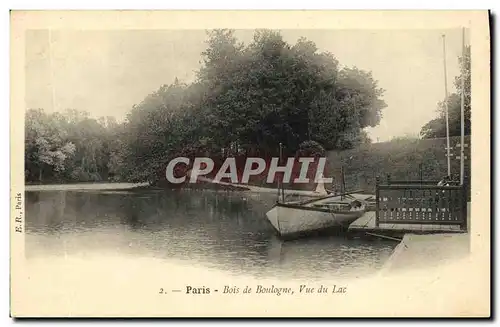 Cartes postales Paris Bois de Boulogne Vue du Lac