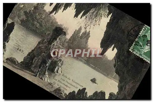 Cartes postales Bois de Vincennes Lac Daumesnil Vue pittoresque de la grotte