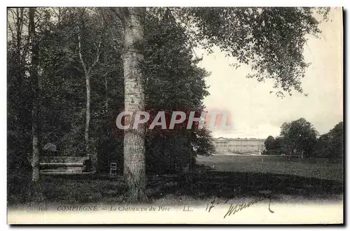 Cartes postales Compiegne Le Chateau vu du Parc