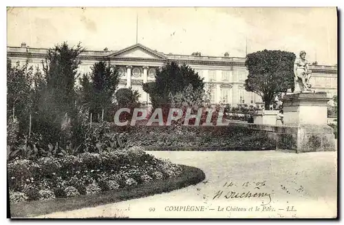 Cartes postales Compiegne Le Chateau et le Parc