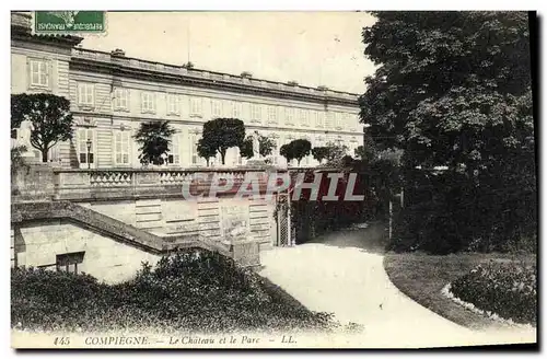 Cartes postales Compiegne Le Chateau et le Parc