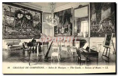 Ansichtskarte AK Compiegne Le Chateau Salon de Musique