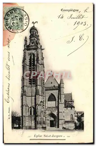 Cartes postales Compiegne Eglise Saint Jacques